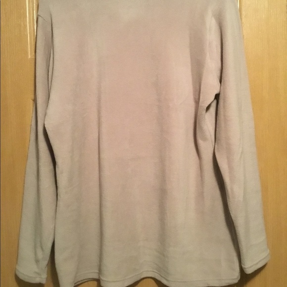 Tan mock neck long sleeve top - Picture 3 of 5